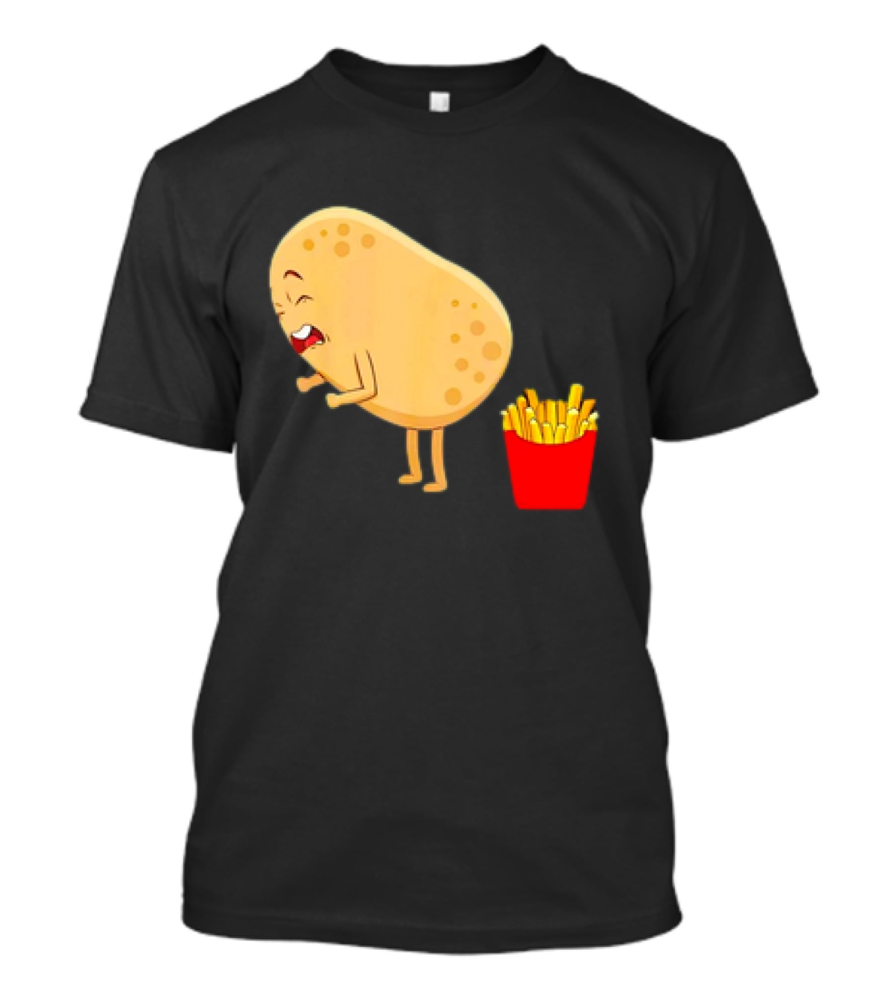 Potato Poops Fries Funny Cartoon T-Shirt