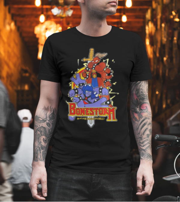 Bonestorm Buy Me or Go to Hell Sword-Wielding Monsters Action T-Shirt Bonestorm Buy Me or Go to Hell Sword-Wielding Monsters Action T-Shirt
