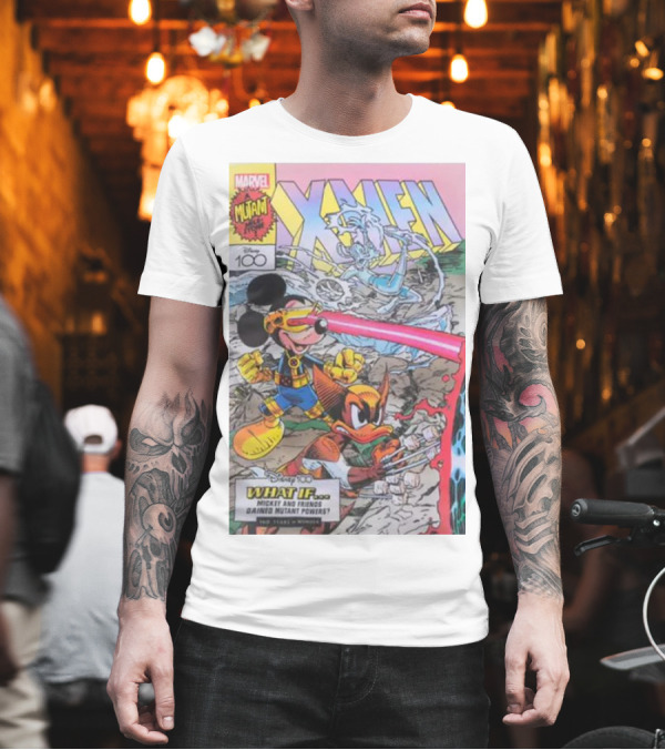 Marvel Mutant X-Men Disney 100 What If Mickey Mouse and Friends Gained Mutant Powers T-Shirt Marvel Mutant X-Men Disney 100 What If Mickey Mouse and Friends Gained Mutant Powers T-Shirt