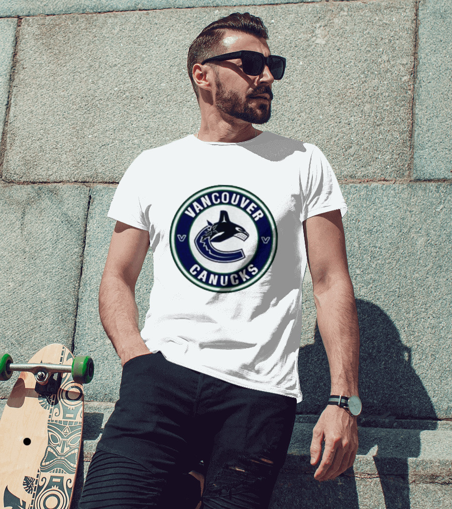 Vancouver Canucks Round Blue Orca T-Shirt