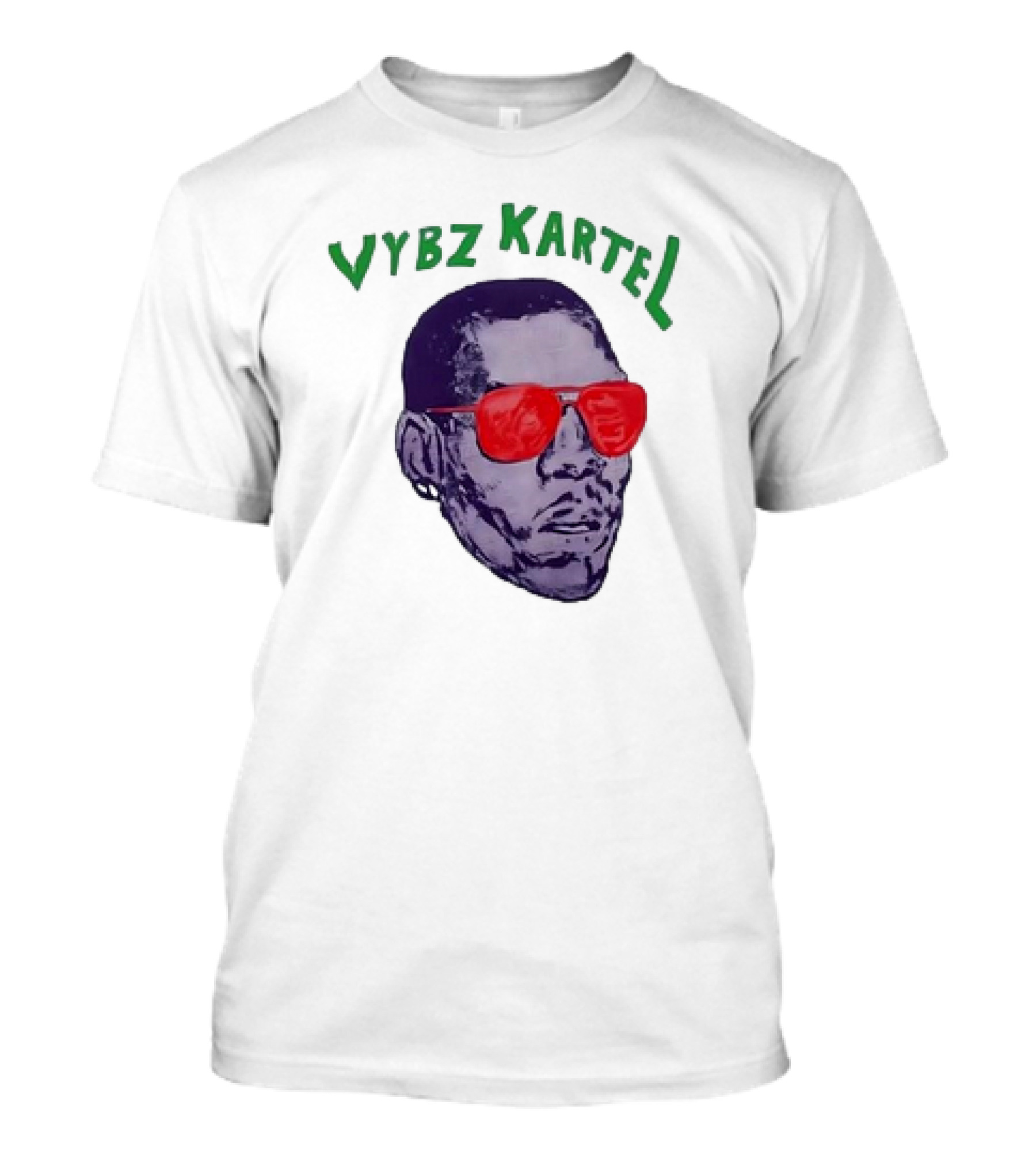 Vybz Kartel Head Red Sunglasses T-Shirt