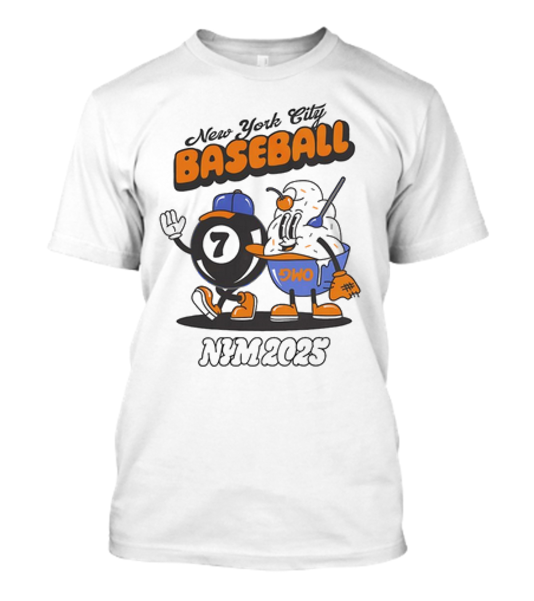 New York City Baseball NYM 2025 DWO 7 T-Shirt
