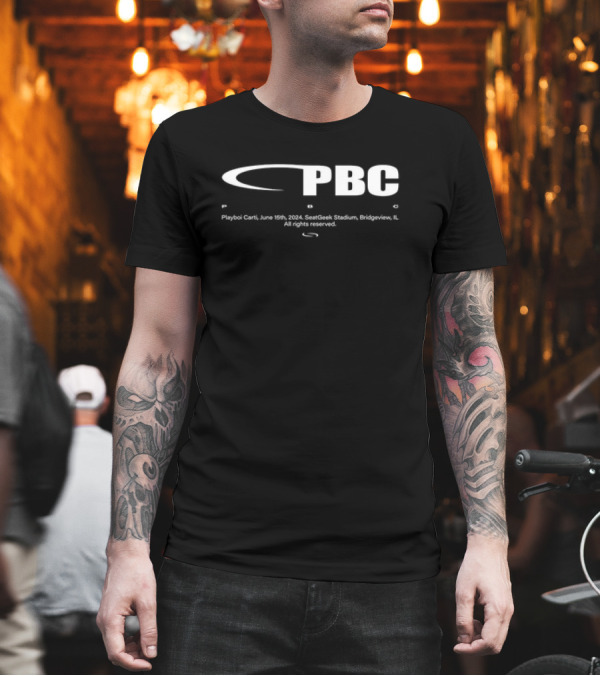 PBC Playboi Carti June 15th 2024 SeatGeek Stadium Bridgeview IL All Rights Reserved T-Shirt PBC Playboi Carti June 15th 2024 SeatGeek Stadium Bridgeview IL All Rights Reserved T-Shirt