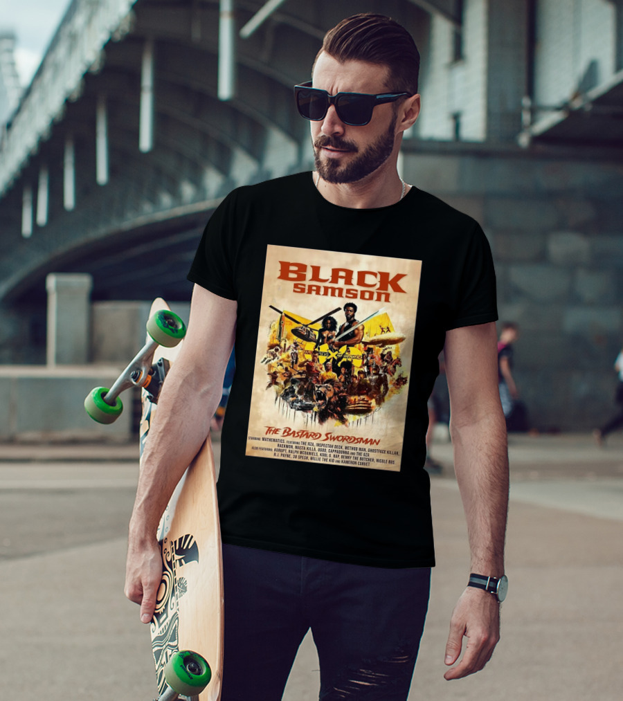 Black Samson The Bastard Swordsman Wu-Tang Featuring RZA Method Man Inspectah Deck T-Shirt