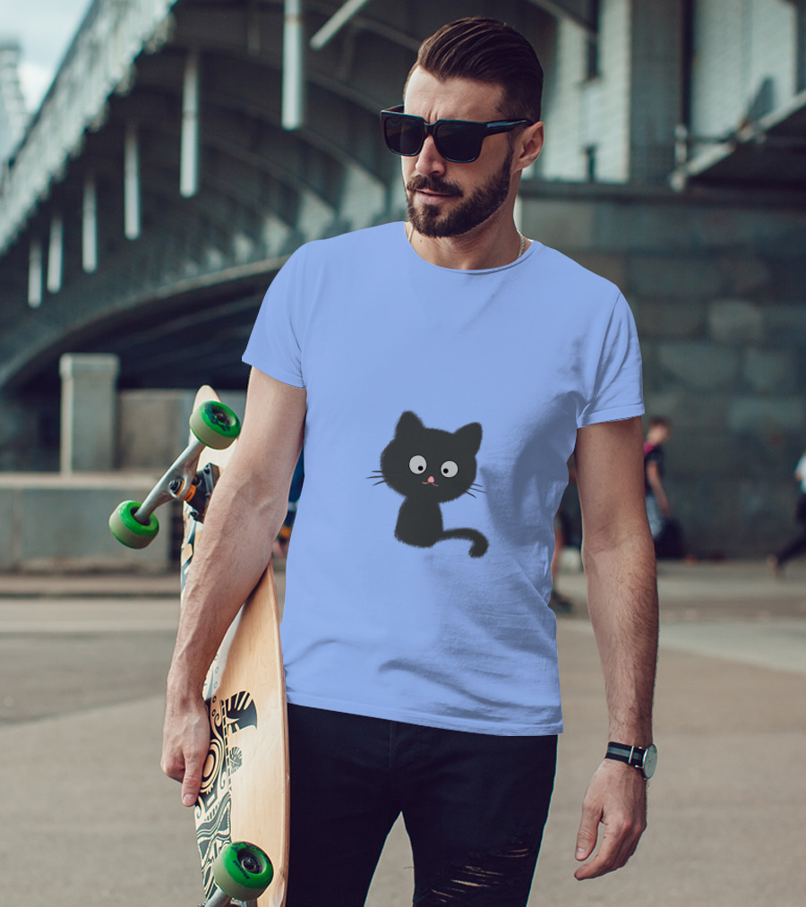Cute Mew-T Black Cat T-Shirt