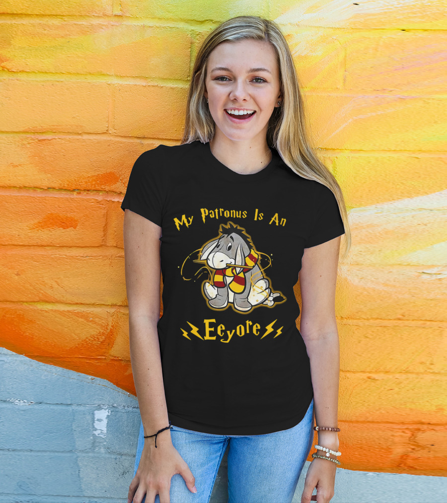 My Patronus Is An Eeyore With Scarf And Lightning Bolts T-Shirt