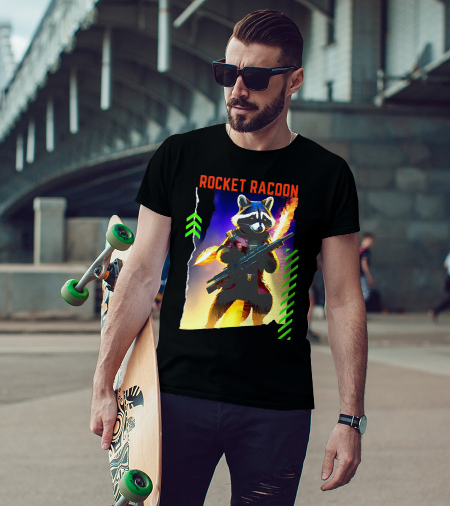 Rocket Raccoon Guardians Of The Galaxy Vol 3 Character T-Shirt