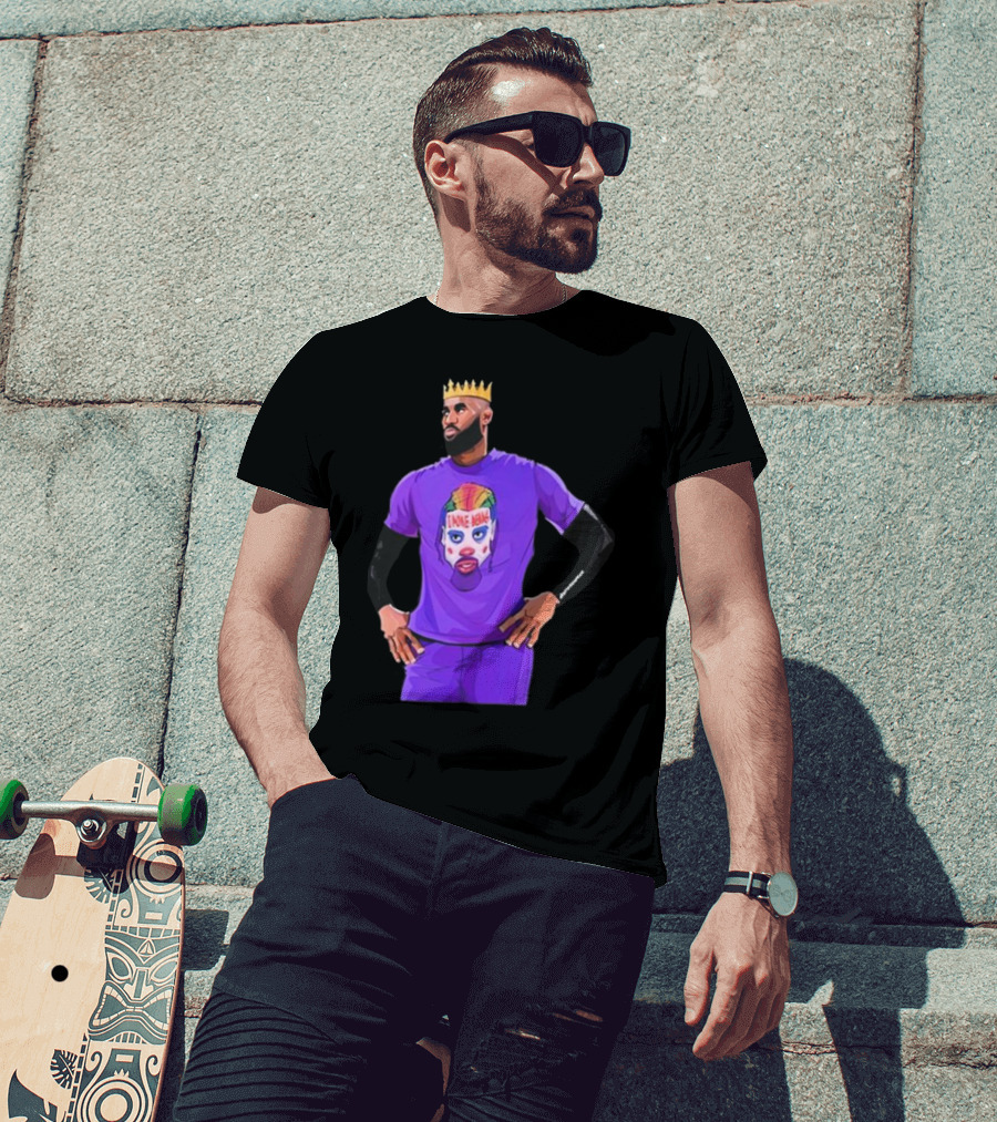 Lebron James Los Angeles Lakers I Poke Bears Crown Clown T-Shirt