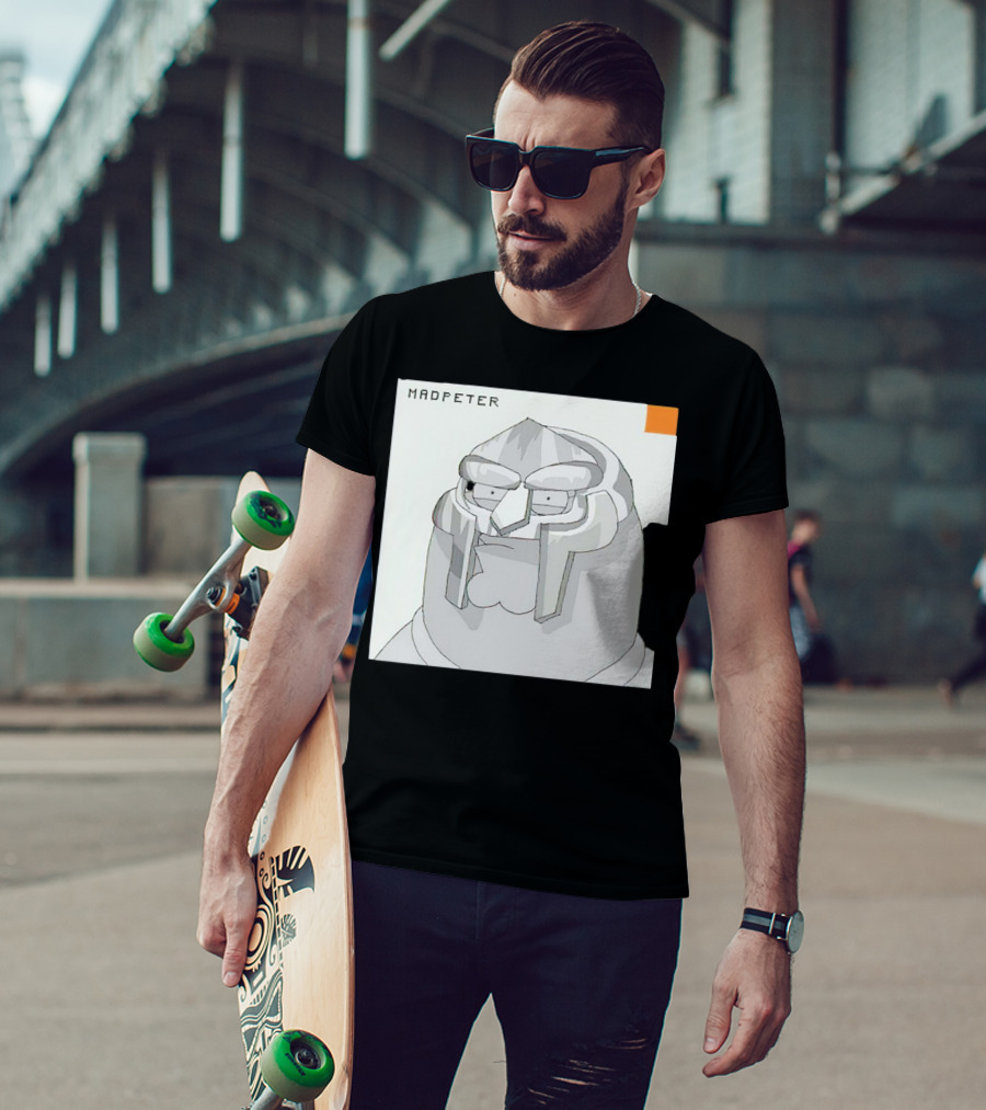 Mad Peter MF Doom Mask Cartoon T-Shirt