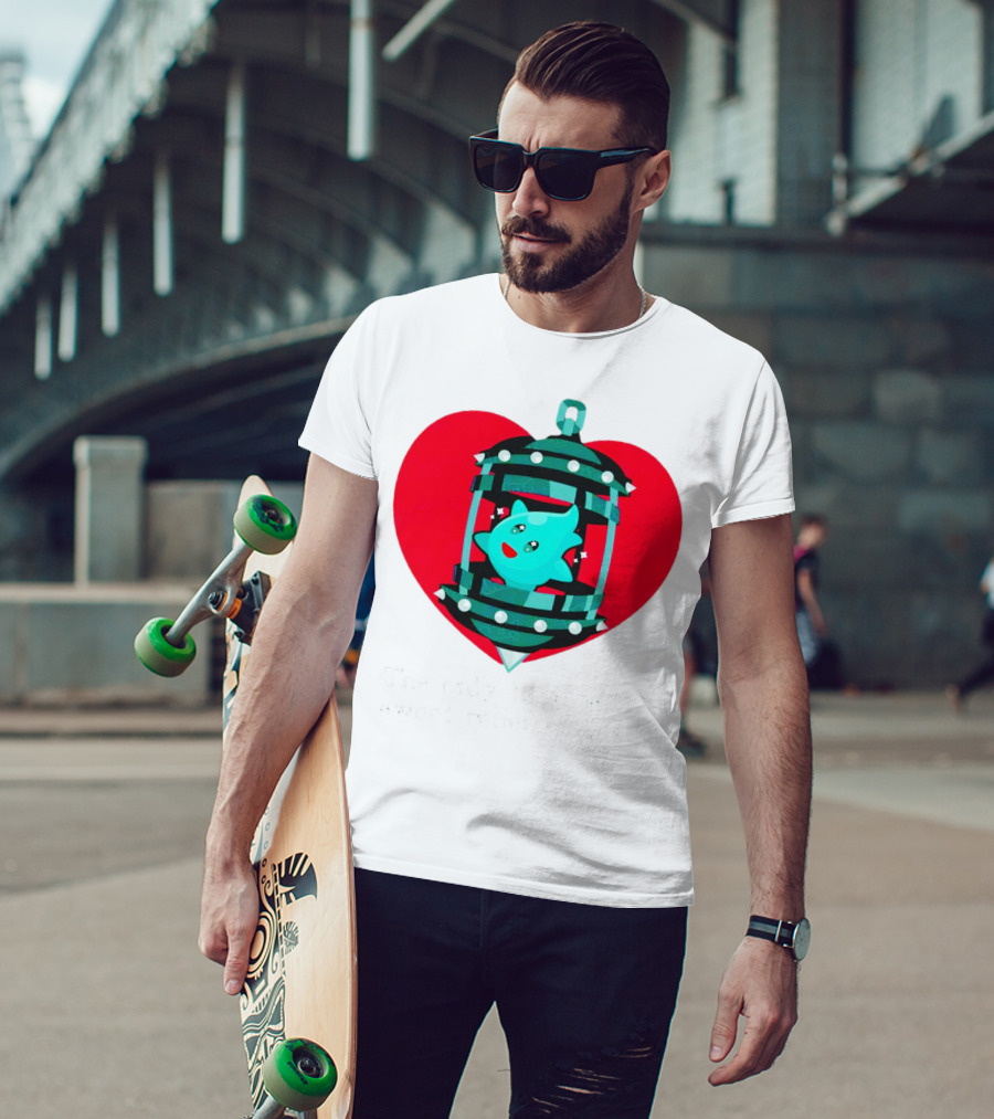The Only Hope Is The Sweet Relief Of Death Heart And Ghost Cage T-Shirt