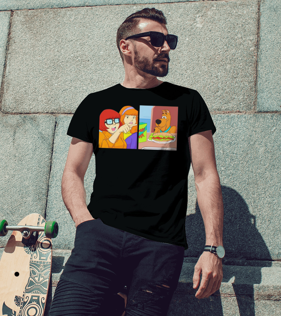 Velma Daphne Scooby-Doo Mystery Incorporated Funny Pizza Reaction T-Shirt