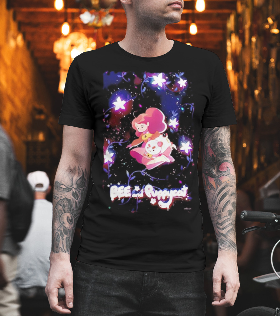 BEE And Puppycat Space Flowers Cosmic Adventure T-Shirt