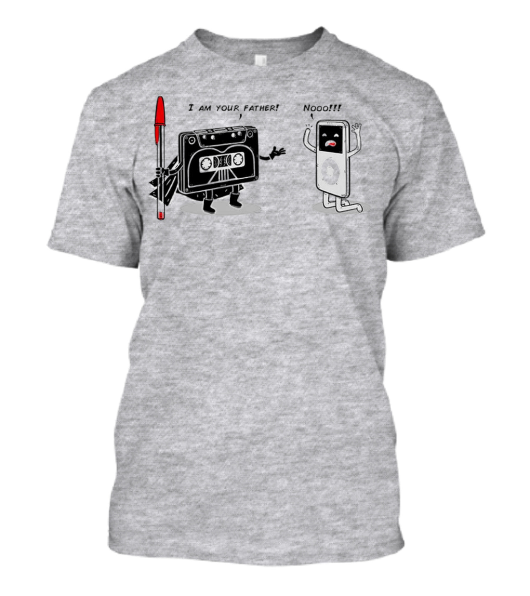 I Am Your Father Nooo Cassette And IPod T-Shirt