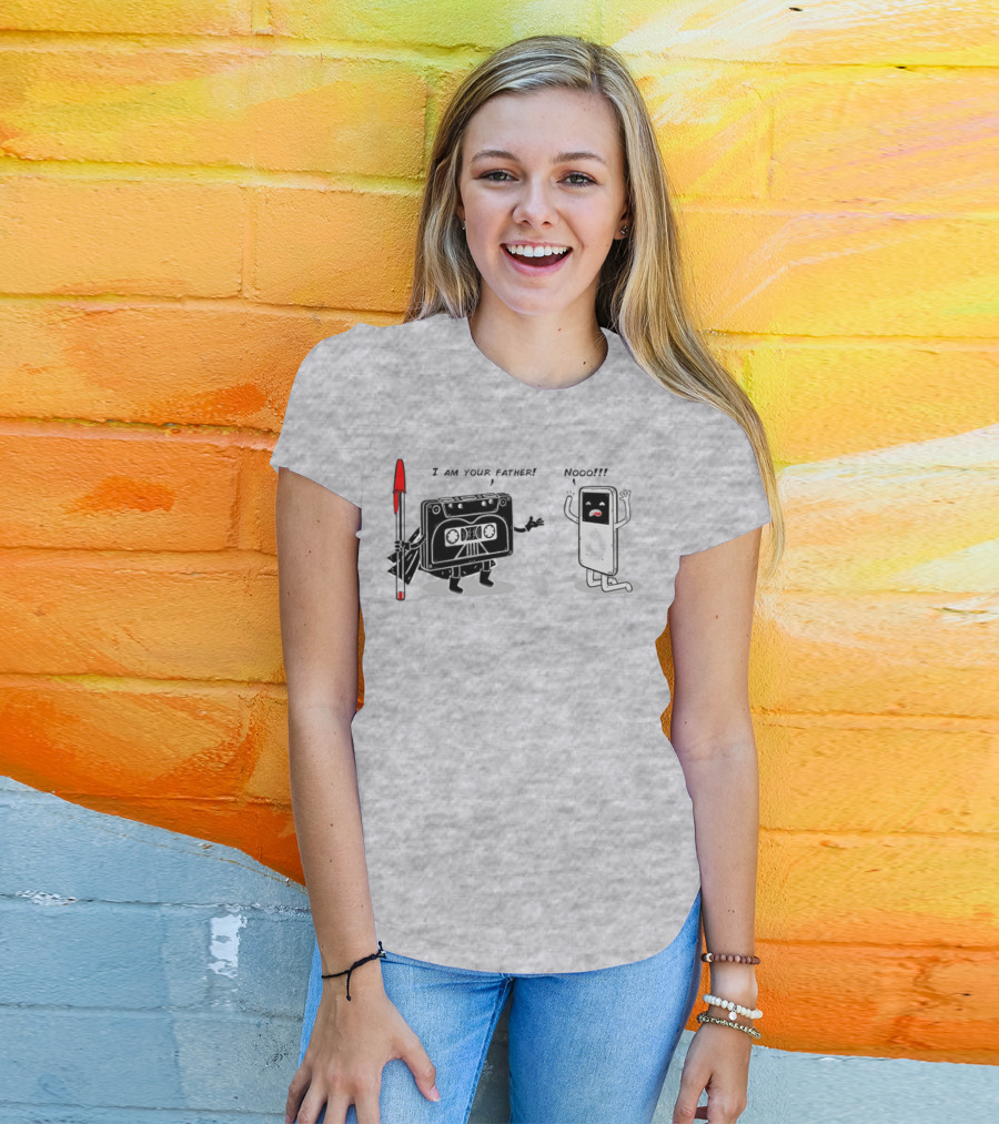 I Am Your Father Nooo Cassette And IPod T-Shirt