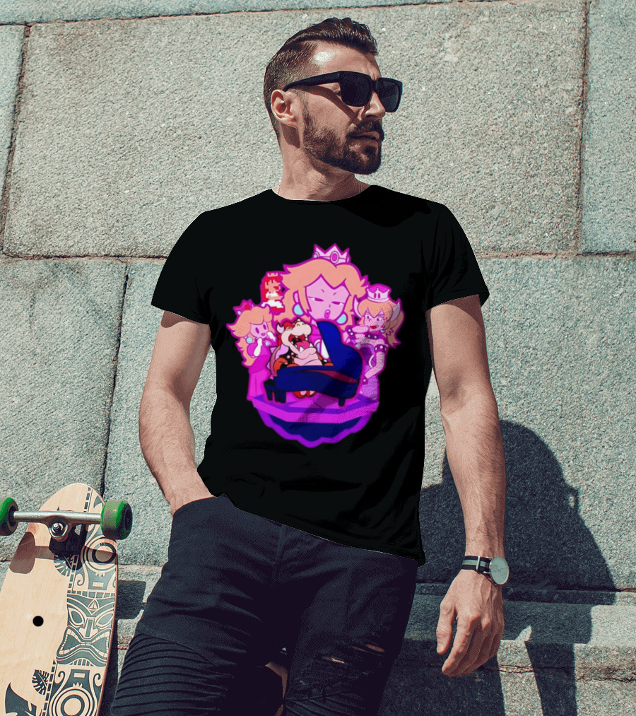 Peaches Super Mario Bros Bowser Piano Performance Oscars T-Shirt