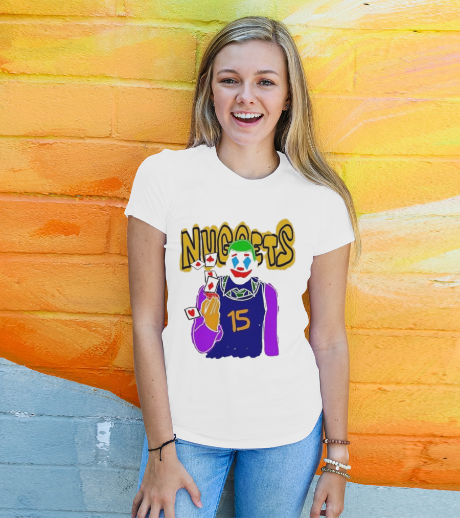 Nuggets Clown 15 Nikola Jokic Joker Basketball NBA T-Shirt