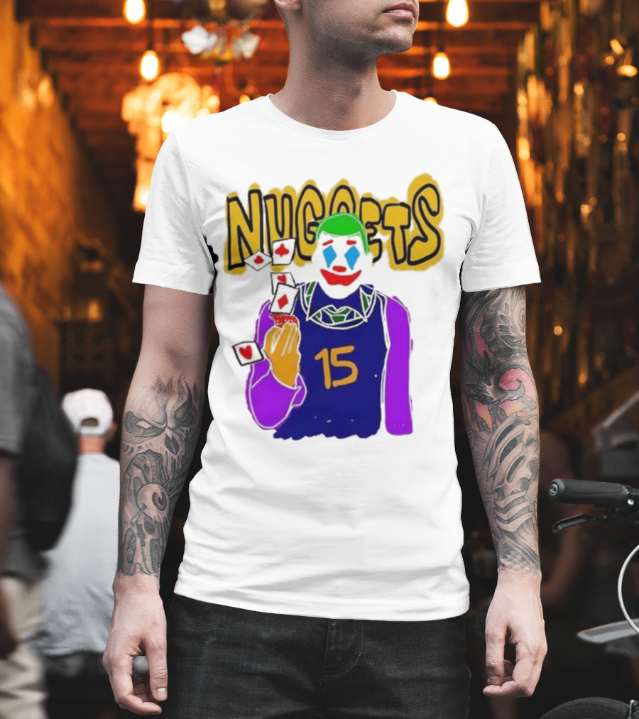 Nuggets Clown 15 Nikola Jokic Joker Basketball NBA T-Shirt