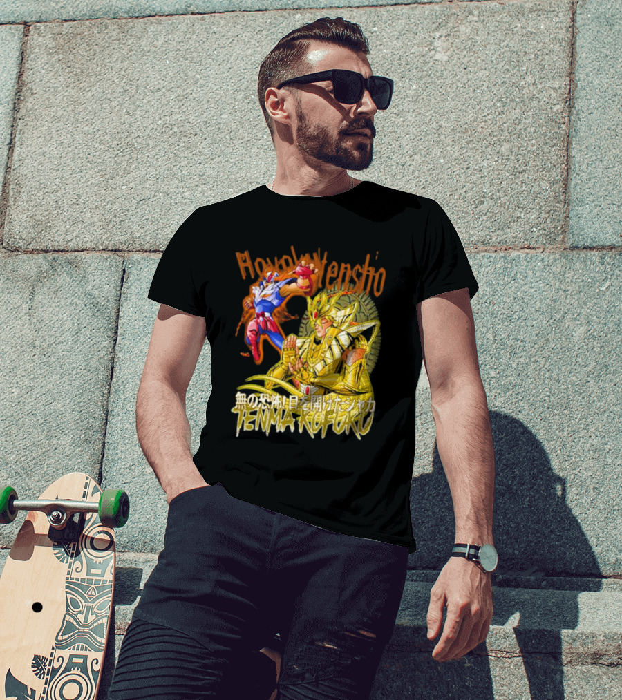 Phoenix Ikki Tenma Kofuku Action Scene Hyaku Ren Sho Saint Seiya T-Shirt