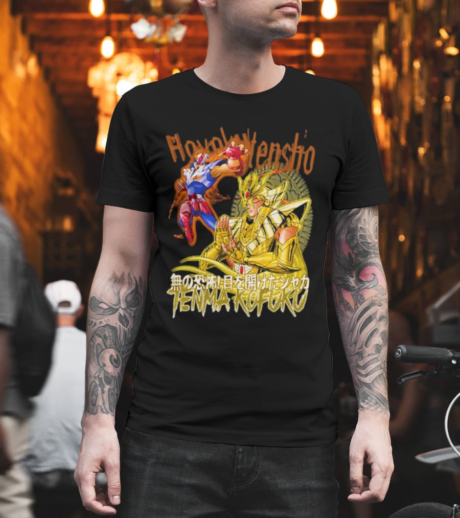 Phoenix Ikki Tenma Kofuku Action Scene Hyaku Ren Sho Saint Seiya T-Shirt
