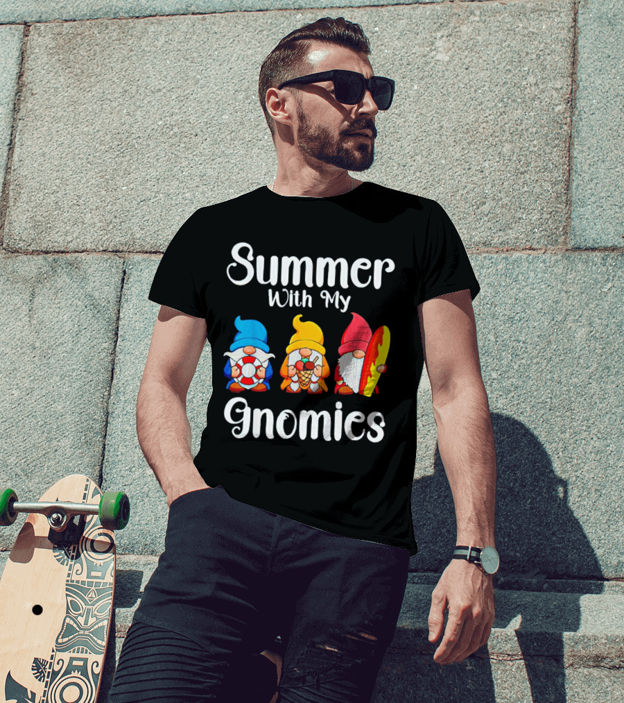 Summer With My Gnomies Beach Fun Adventure T-Shirt