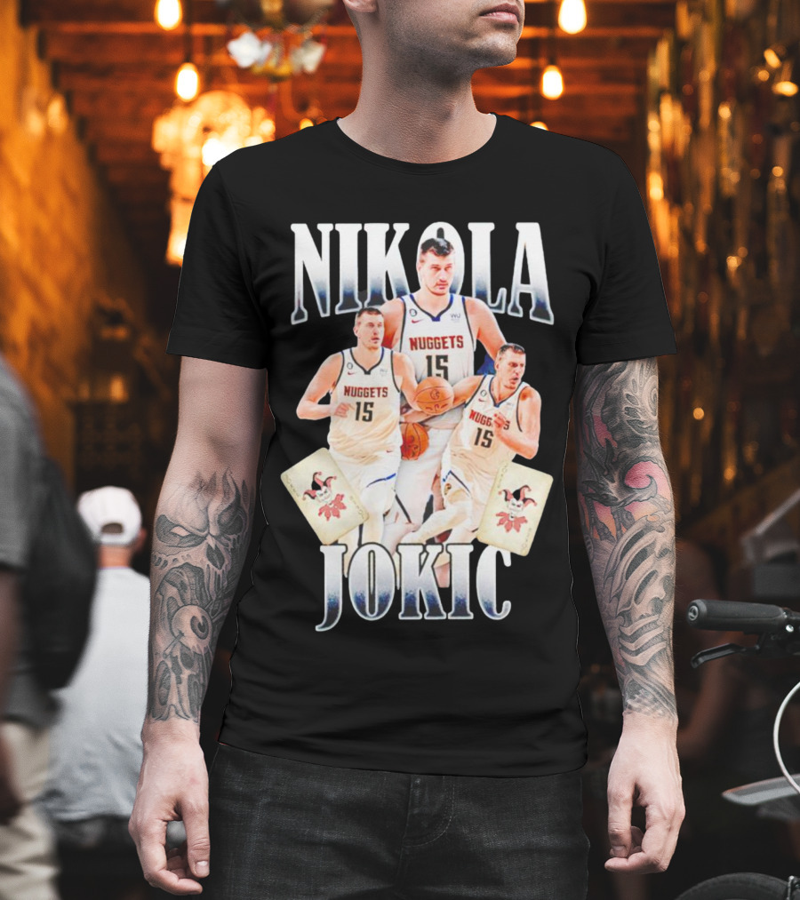 Nikola Jokic Nuggets NBA Joker Playing Cards T-Shirt