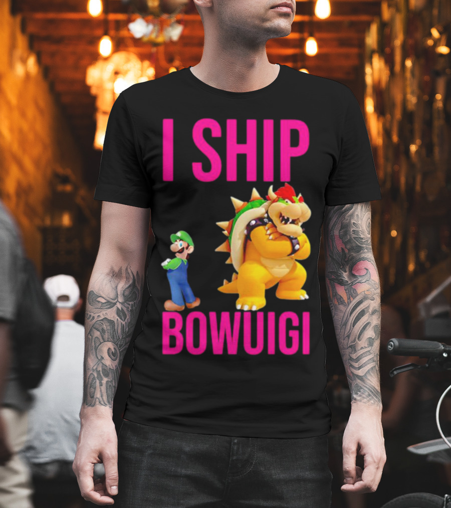 I Ship Bowuigi Super Mario Luigi Bowser T-Shirt