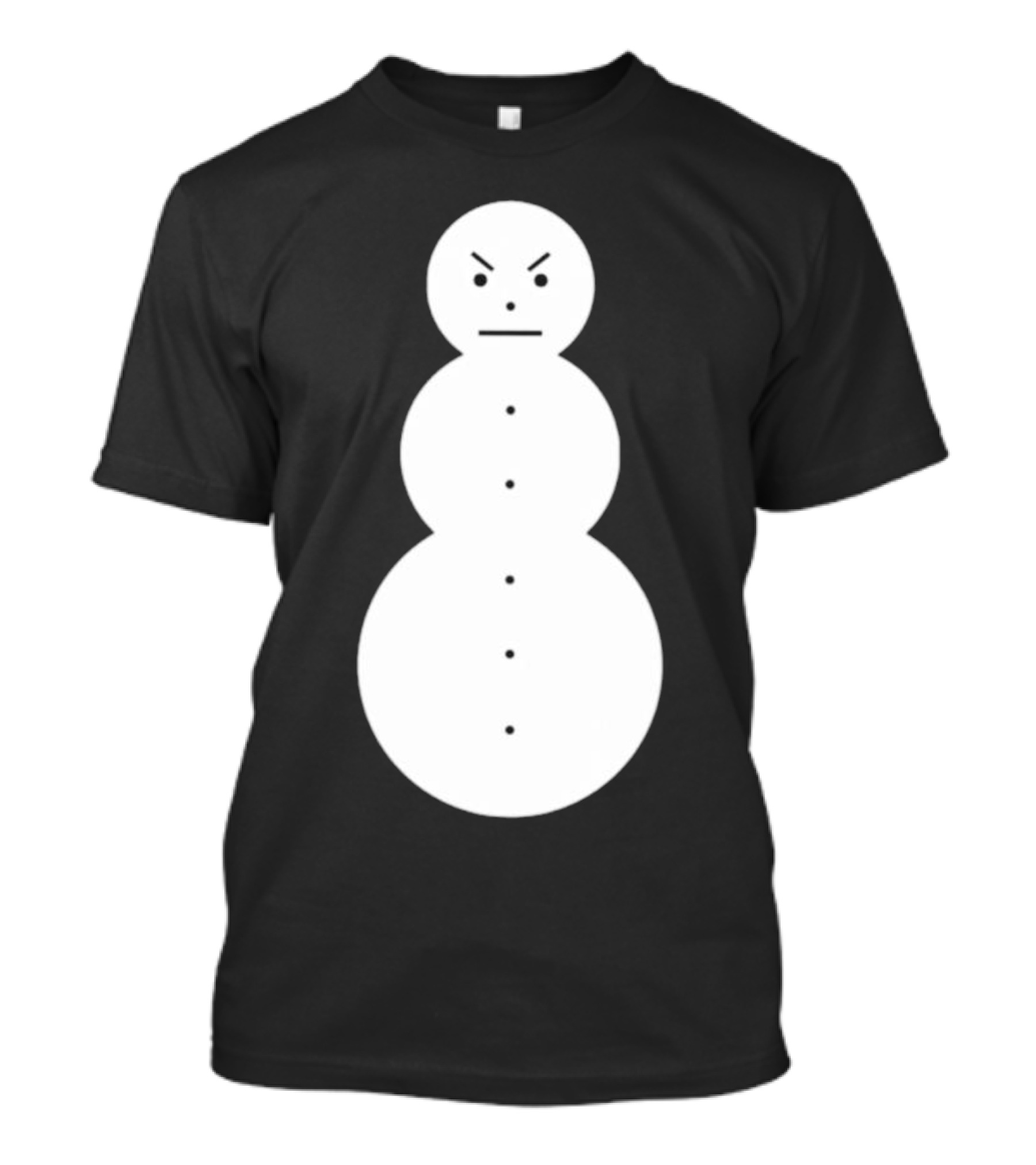 Snowman Annoyed Face Expression T-Shirt