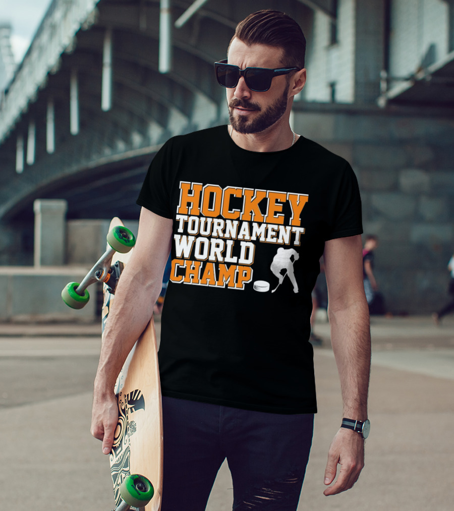 Hockey Tournament World Champ Sunset T-Shirt