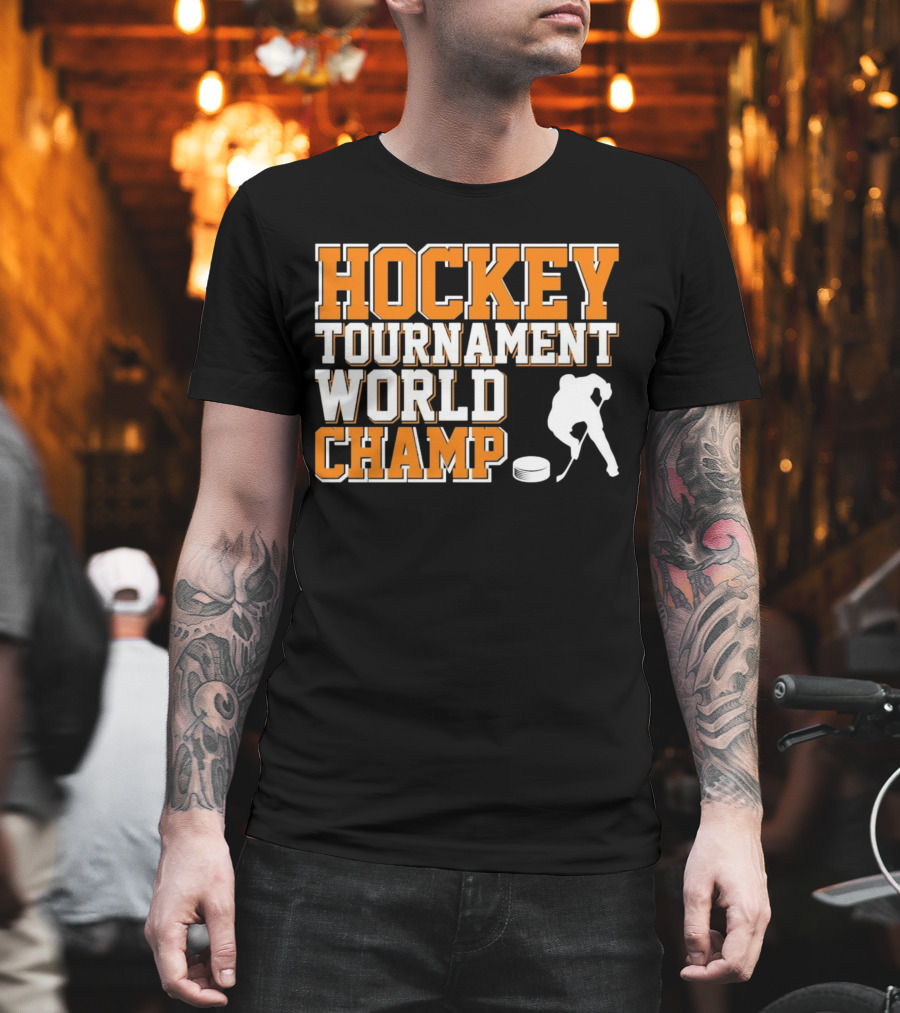 Hockey Tournament World Champ Sunset T-Shirt