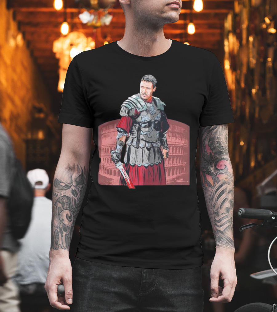 Russell Crowe Gladiator Paul Cemmick Colosseum T-Shirt