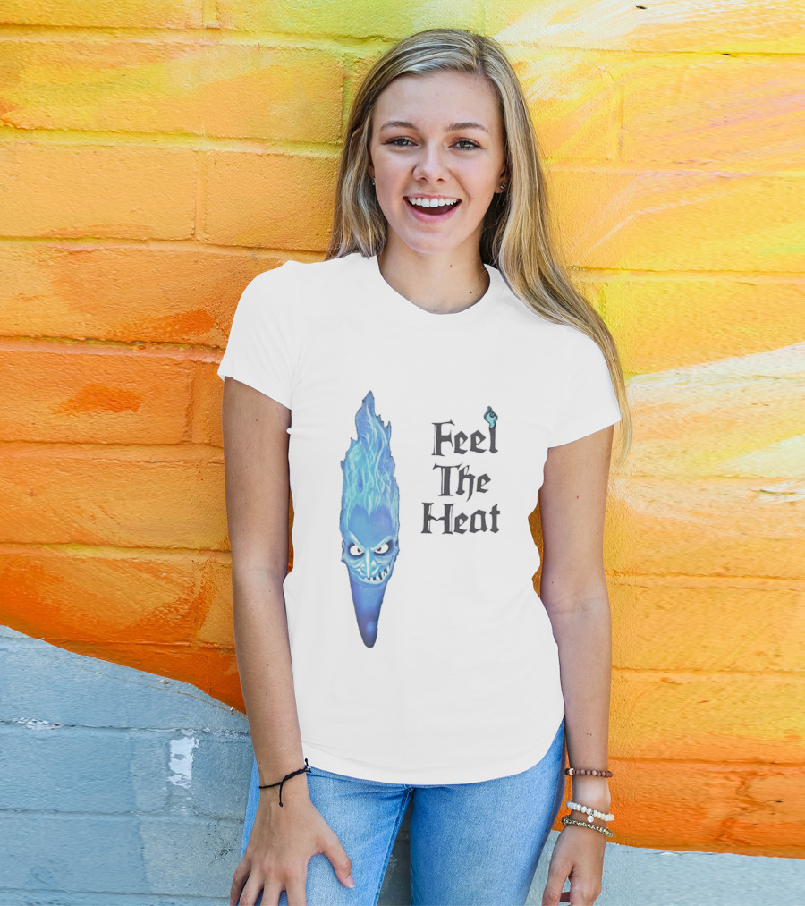 Hades Feel The Heat Blue Flame Head T-Shirt