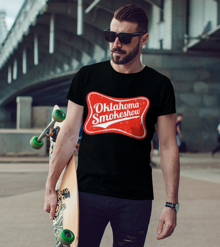 Oklahoma Smokeshow Retro Style Red T-Shirt