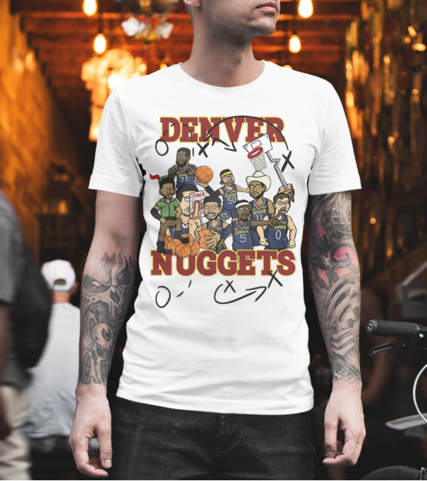 Denver Nuggets Cartoon Players Jokic Basketball Team T-Shirt Denver Nuggets Cartoon Players Jokic Basketball Team T-Shirt