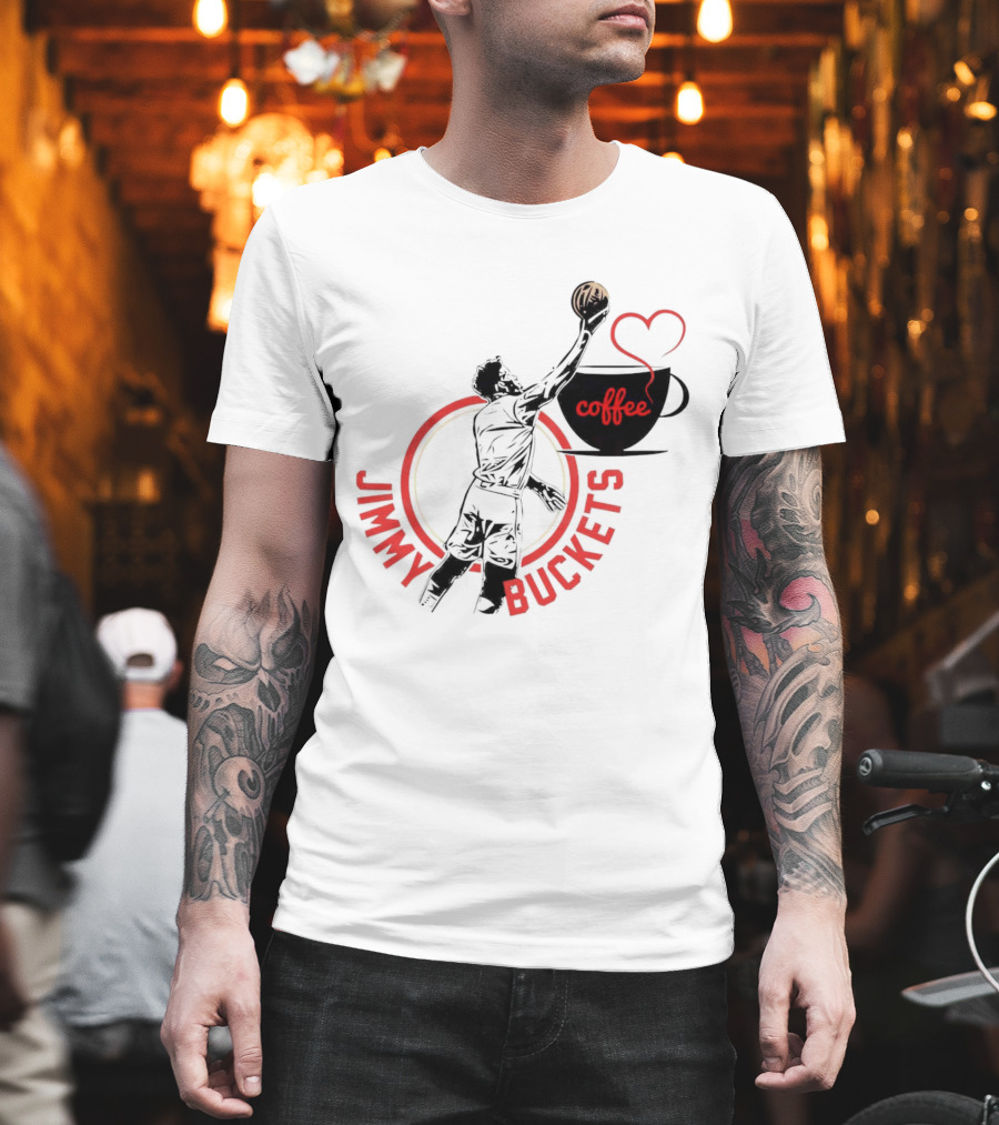 Miami Heat Jimmy Buckets Coffee Slam Dunk Cup Heart T-Shirt