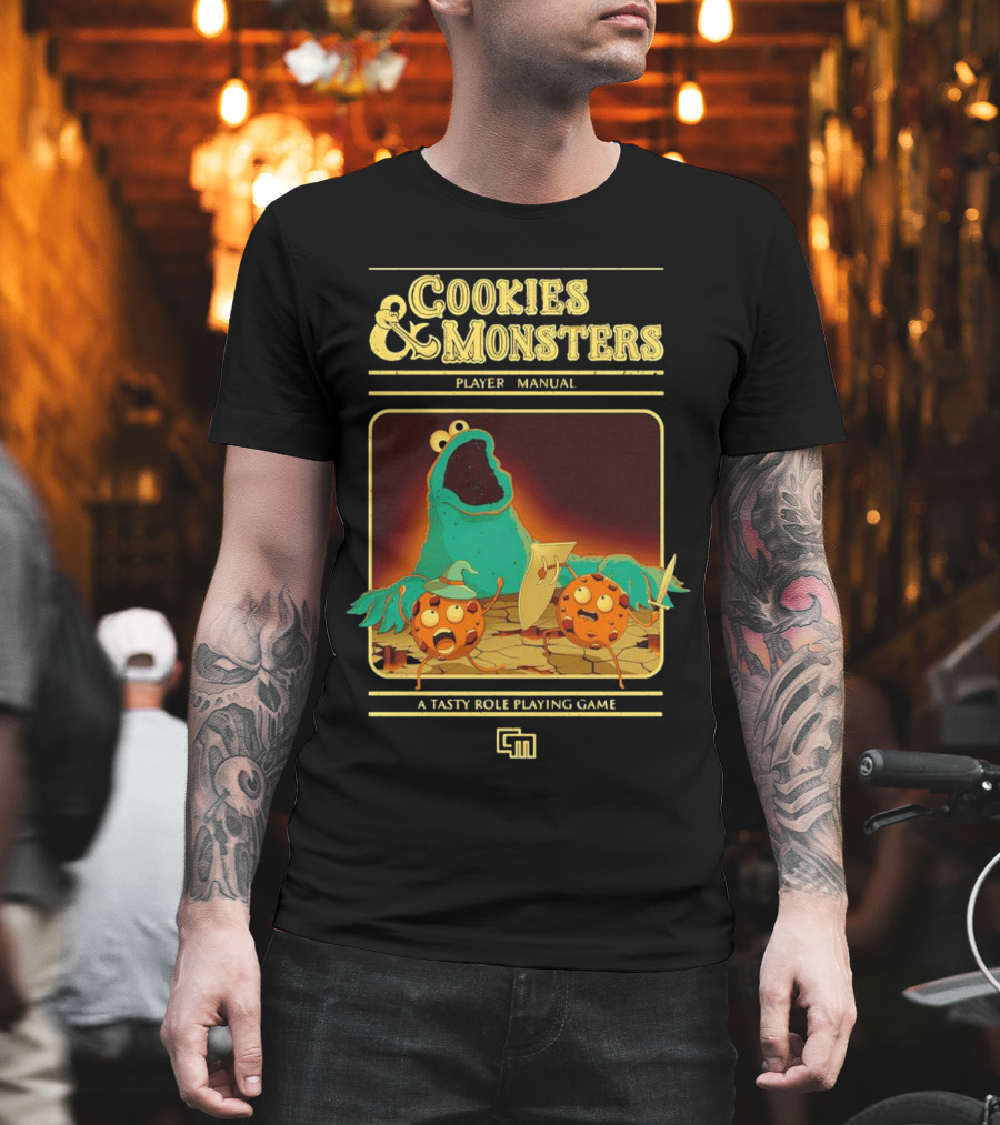 Cookies and Monsters Player Manual A Tasty Role Playing Game Retro T-Shirt
