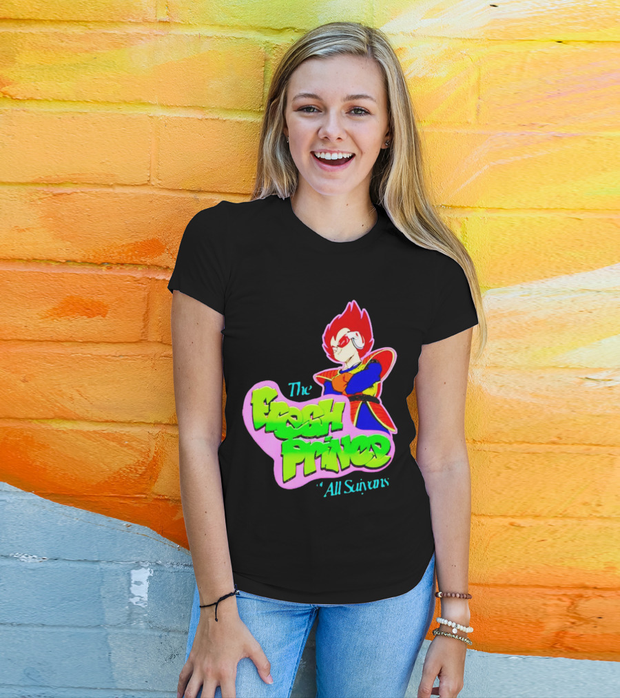 The Fresh Prince Of All Saiyans Vegeta Cartoon Mashup T-Shirt