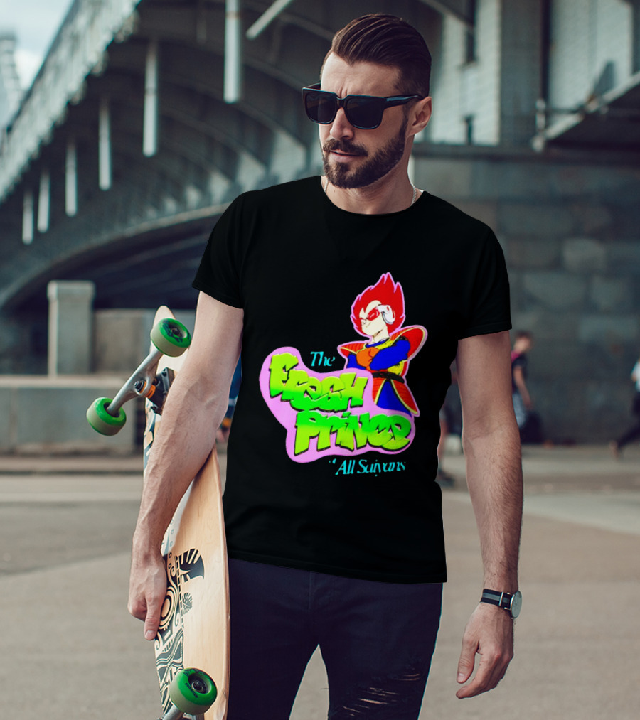 The Fresh Prince Of All Saiyans Vegeta Cartoon Mashup T-Shirt