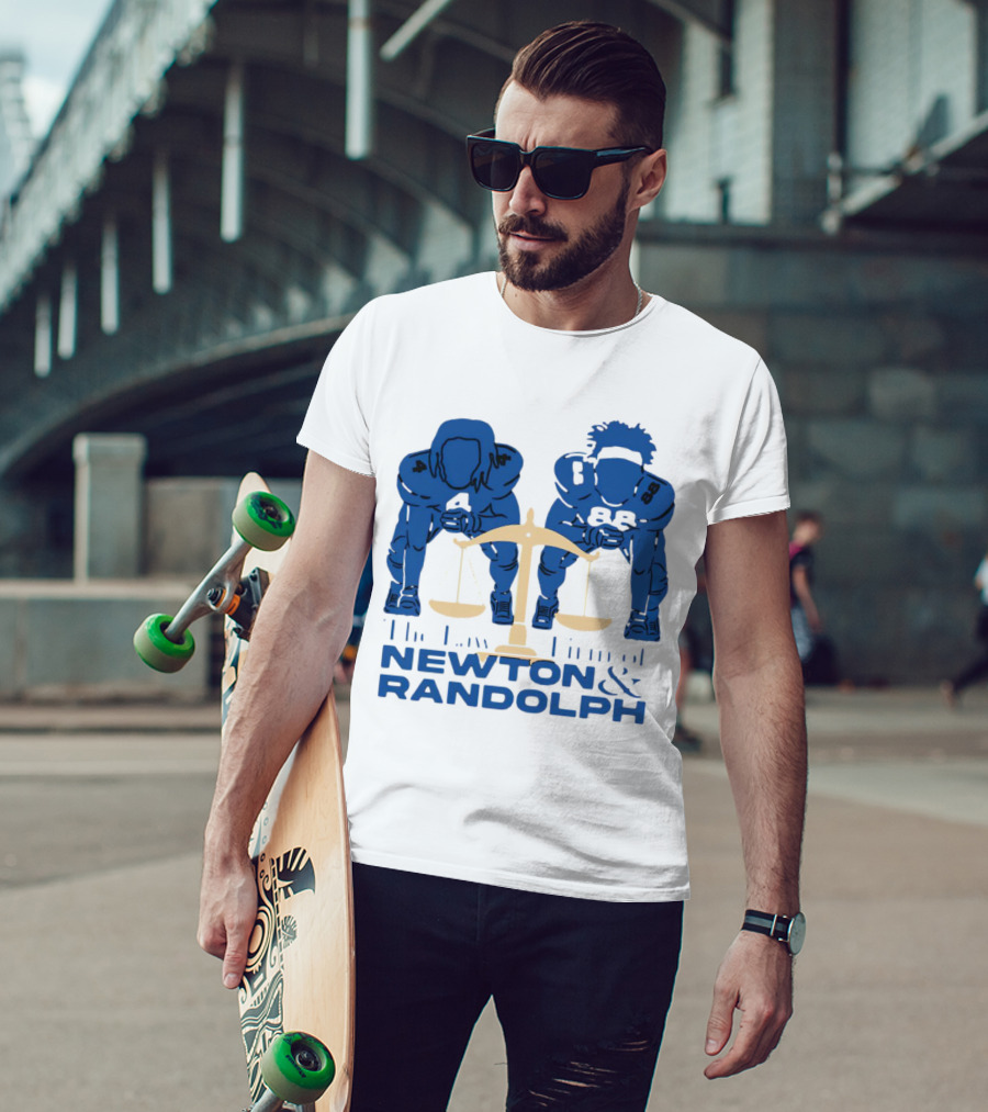 Johnny Newton And Keith Randolph The Law Firm Of Newton And Randolph Football Justice Scales T-Shirt