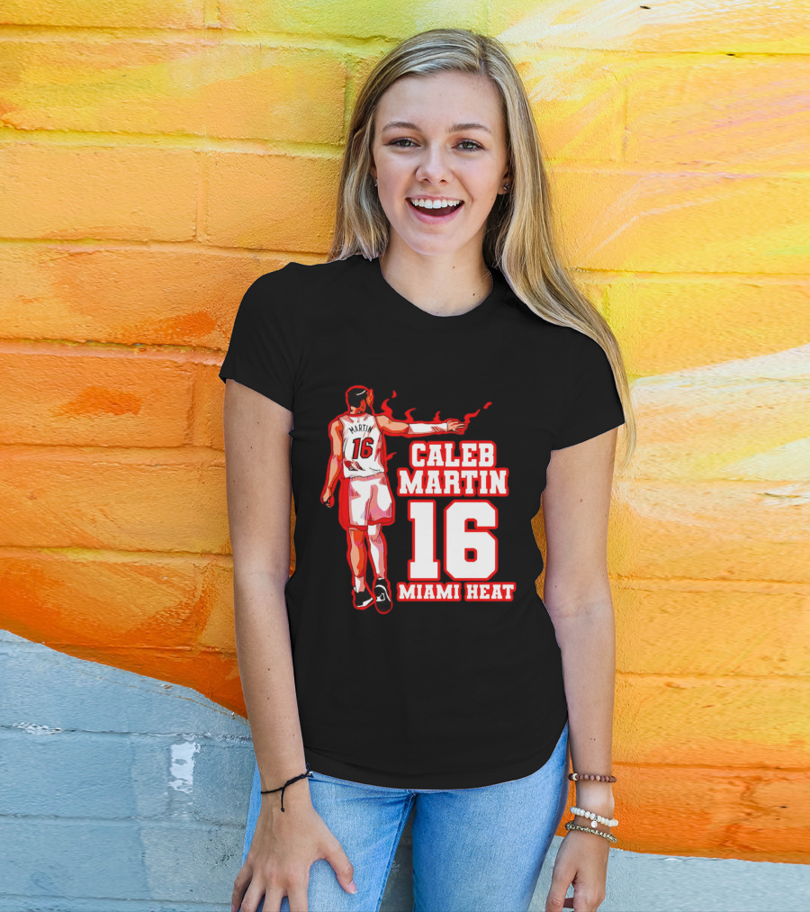 Caleb Martin 16 Miami Heat NBA Player T-Shirt
