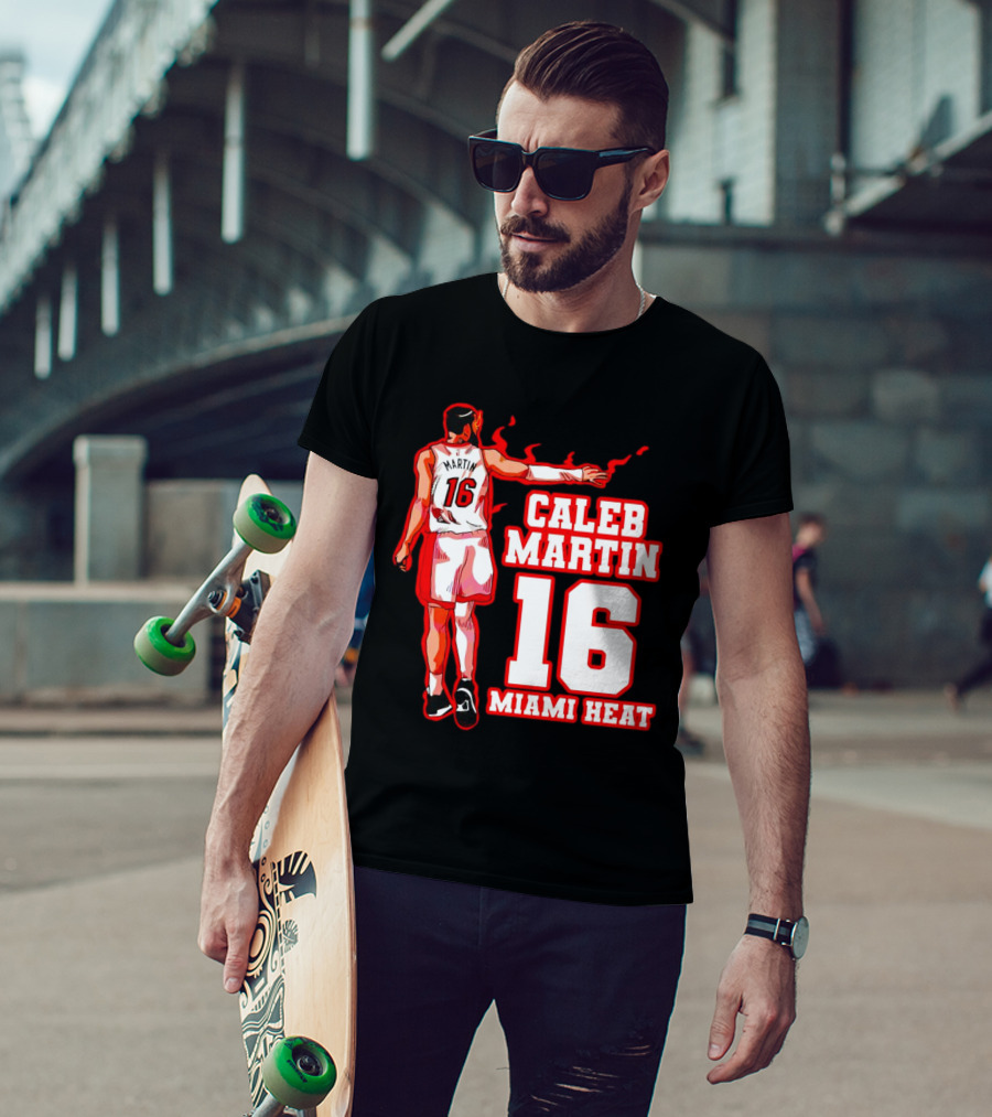 Caleb Martin 16 Miami Heat NBA Player T-Shirt