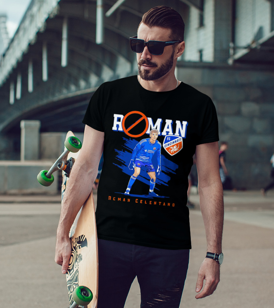 Roman Celentano FC Cincinnati Player Text T-Shirt