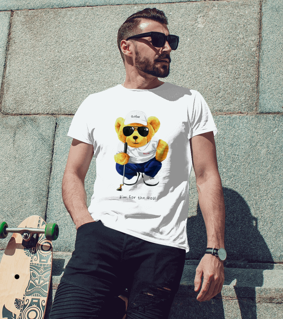 Golfer Bear Aim For The Goal T-Shirt
