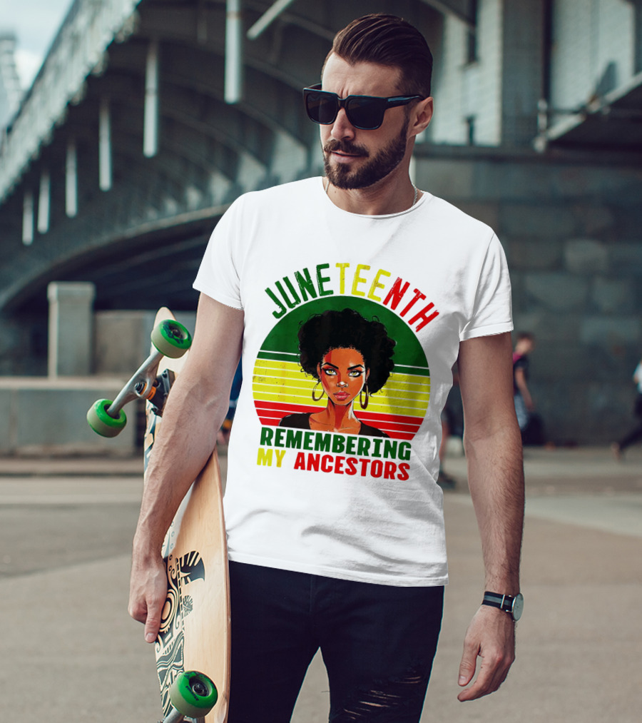 Juneteenth Remembering My Ancestors Black Women Loc'd Hair T-Shirt