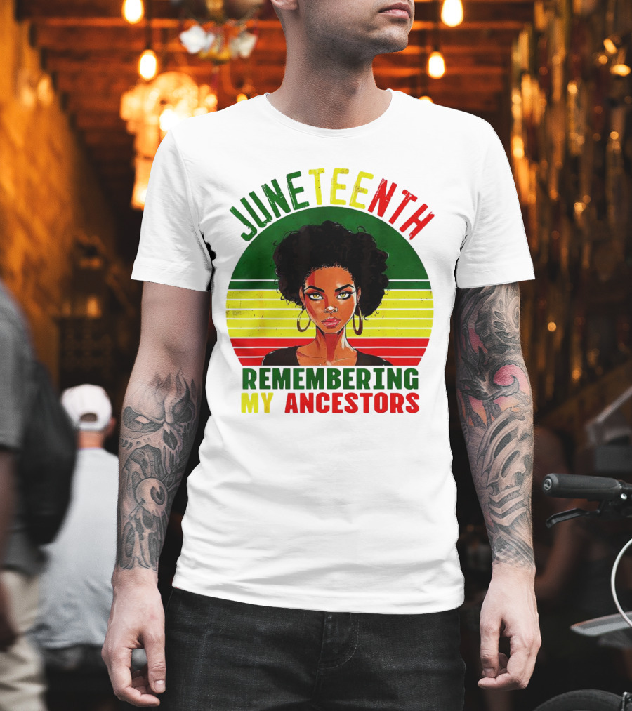 Juneteenth Remembering My Ancestors Black Women Loc'd Hair T-Shirt