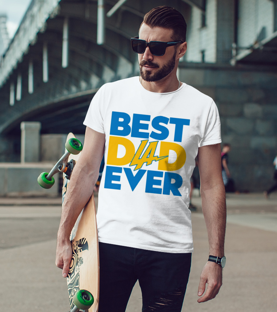 Best Dad Ever LA Chargers NFL T-Shirt