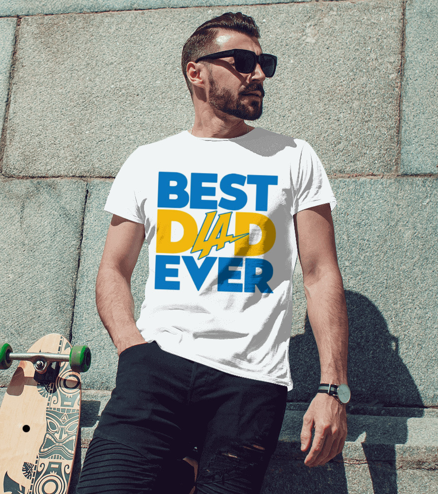 Best Dad Ever LA Chargers NFL T-Shirt