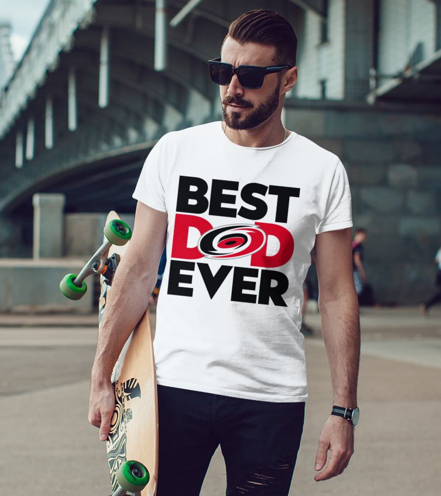 Best Dad Ever NHL Carolina Hurricanes Fan T-Shirt