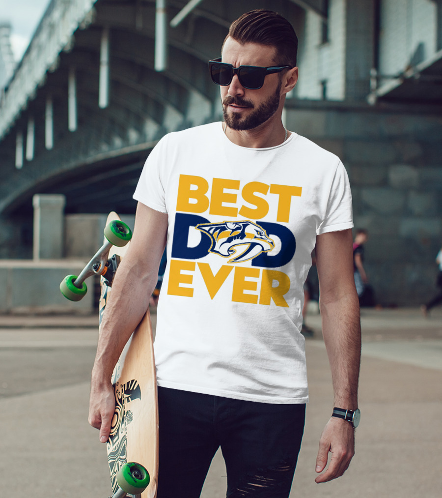 Best Dad Ever Nashville Predators NHL Fan T-Shirt