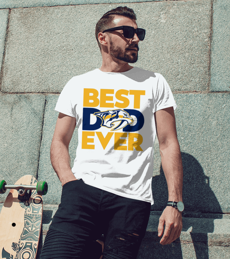 Best Dad Ever Nashville Predators NHL Fan T-Shirt