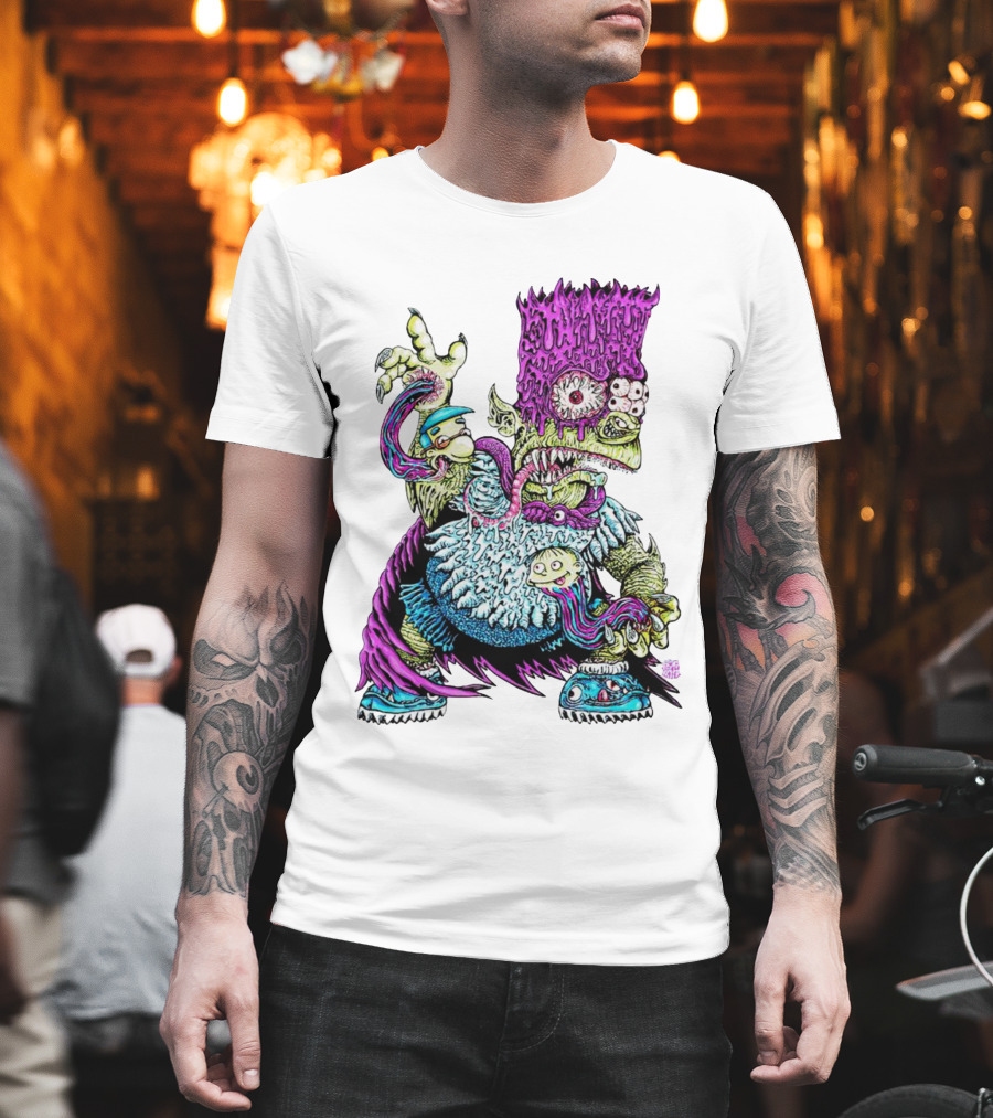 Caped Monster Bart Simpson Surreal T-Shirt